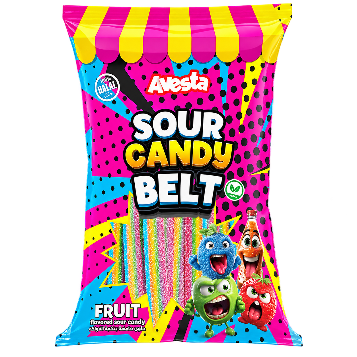 Avesta Sour Belt Fruit Halal 70g
