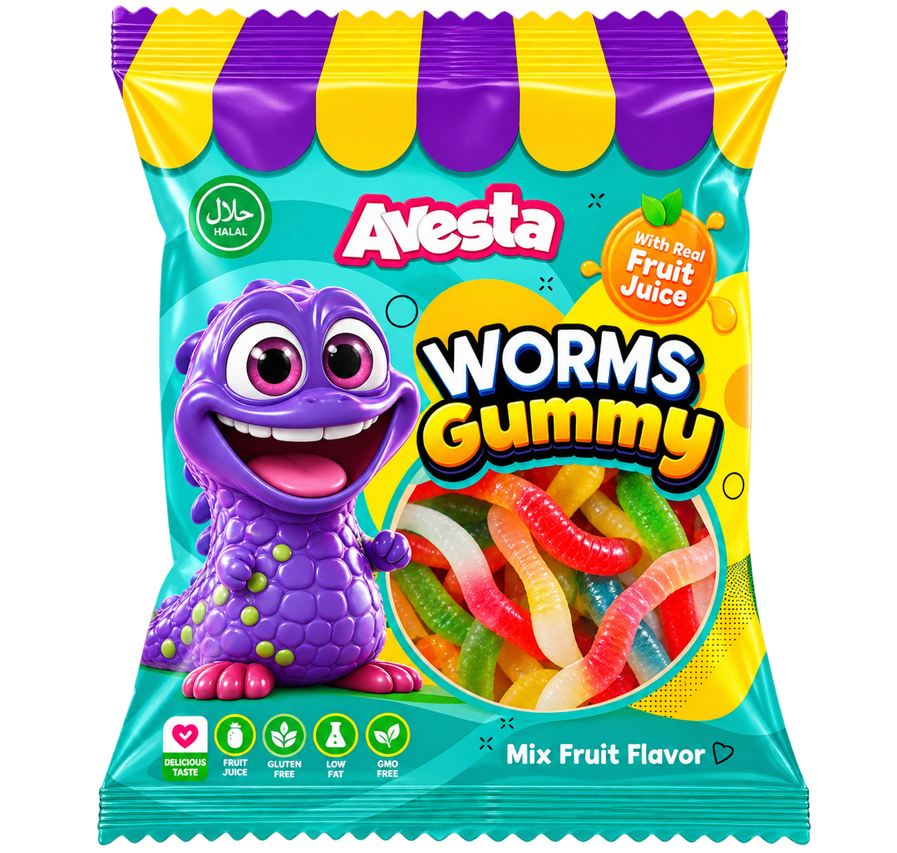 Avesta Worms Gummy Halal 80g
