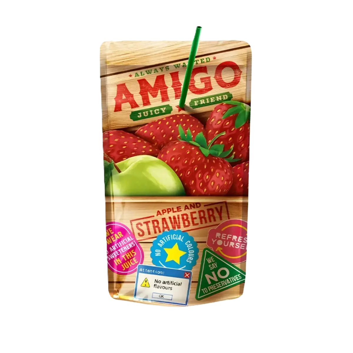 Amigo Juicy Friend Apple and Strawberry 200ml