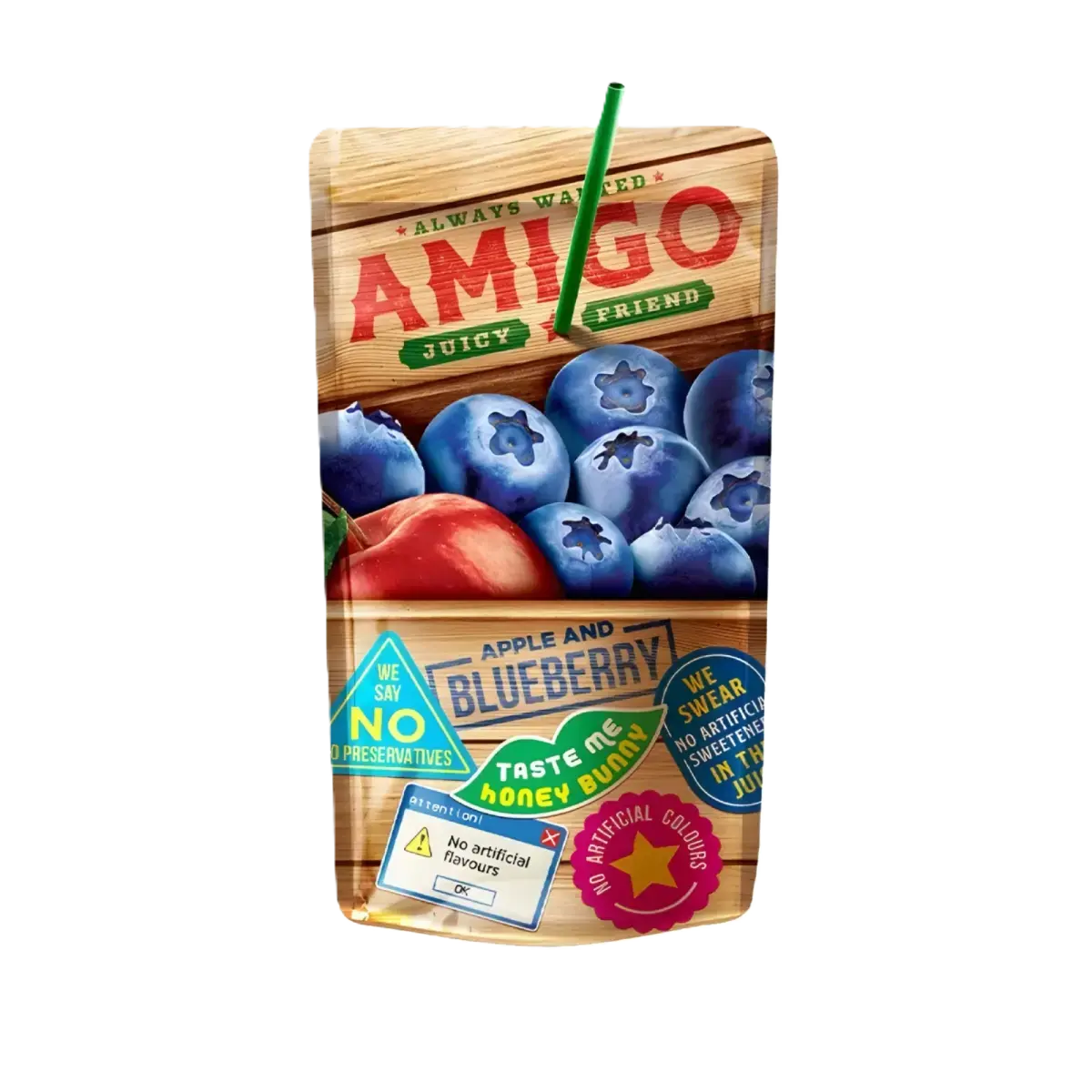 Amigo Juicy Friend Apple and Blueberry 200ml