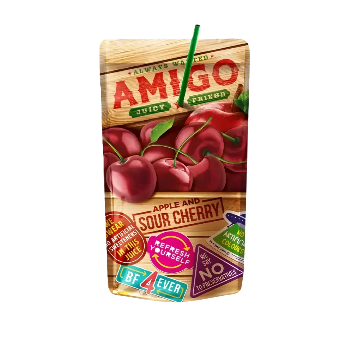 Amigo Juicy Friend Apple and Sour Cherry 200ml