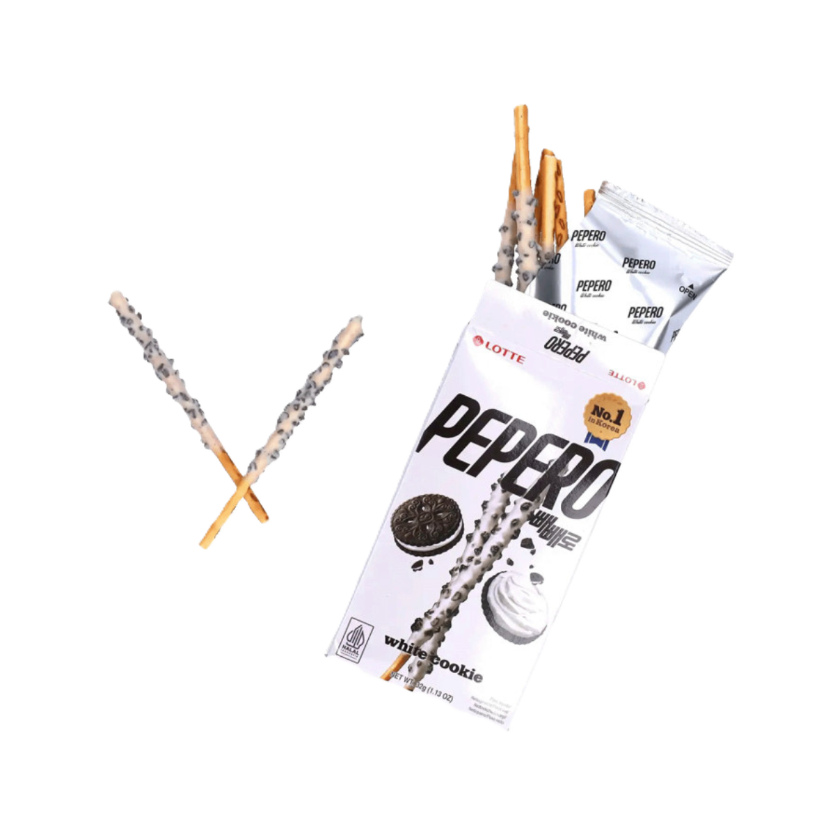 Lotte Pepero White Cookie Sticks 32g