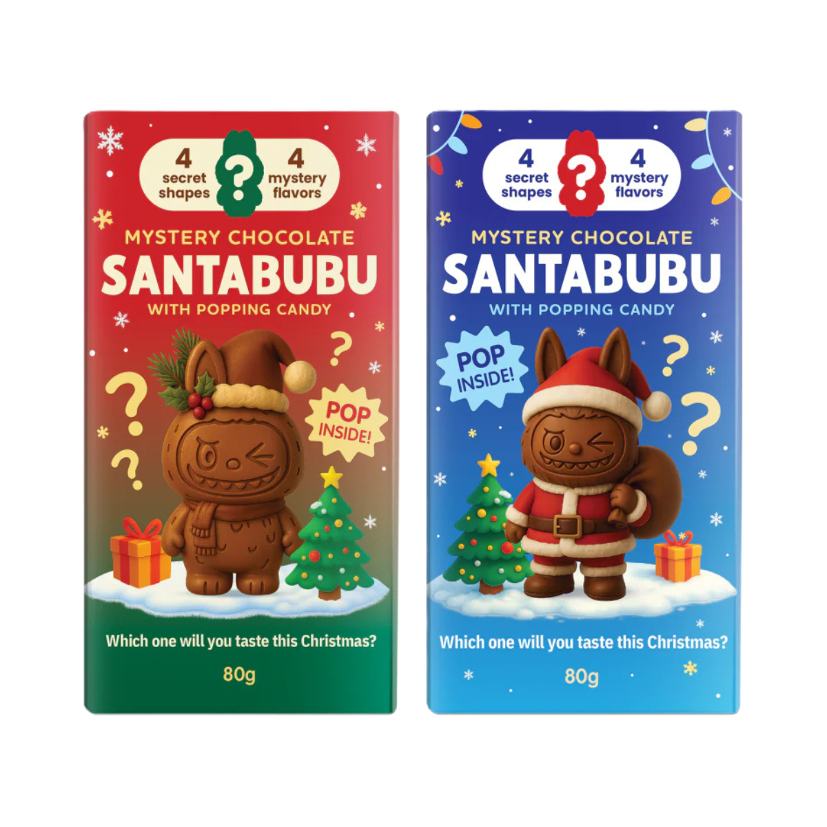 Mystery Chocolate Santabubu with Popping Candy 80g