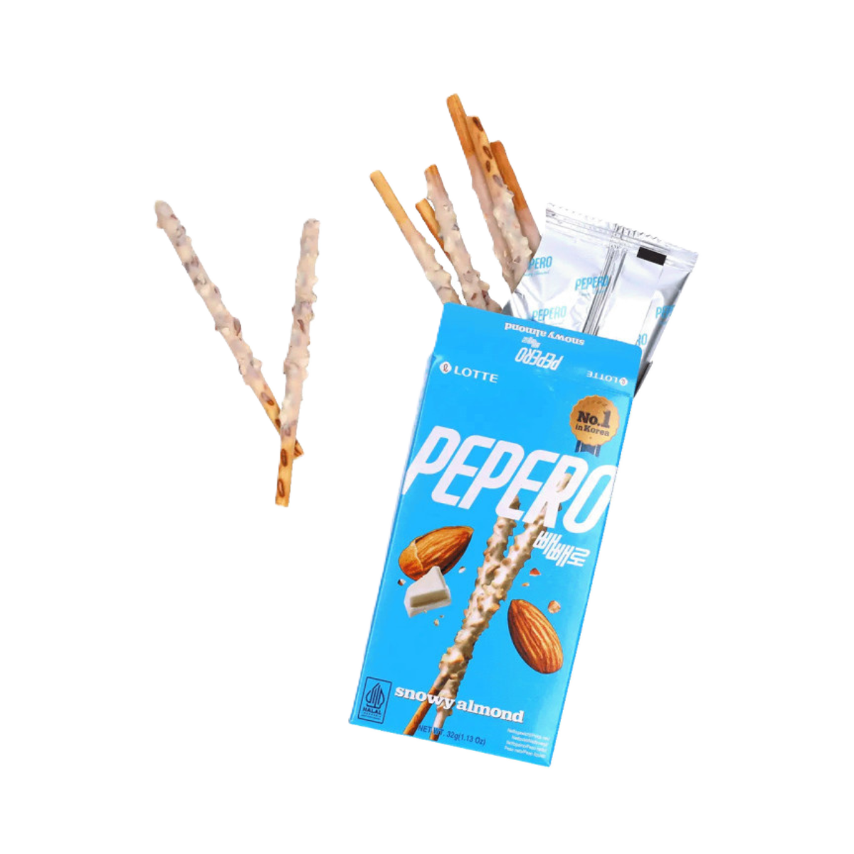 Lotte Pepero Snowy Almond 32g