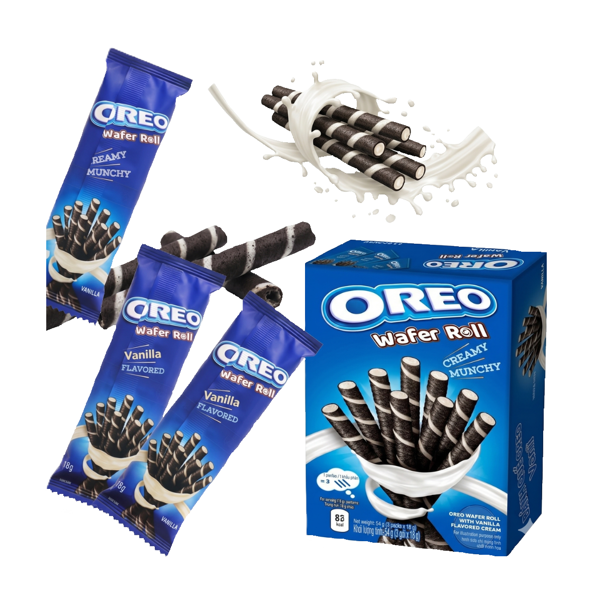 Oreo Wafer Roll Vanilla China 54g