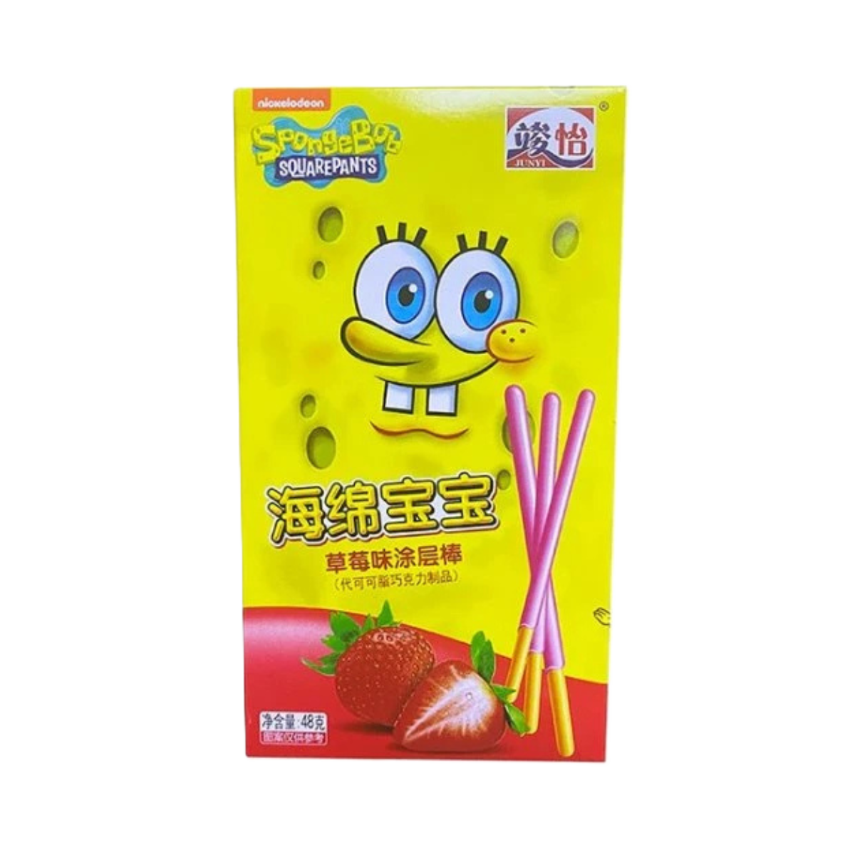 SpongeBob Coated Sticks Strawberry 48g