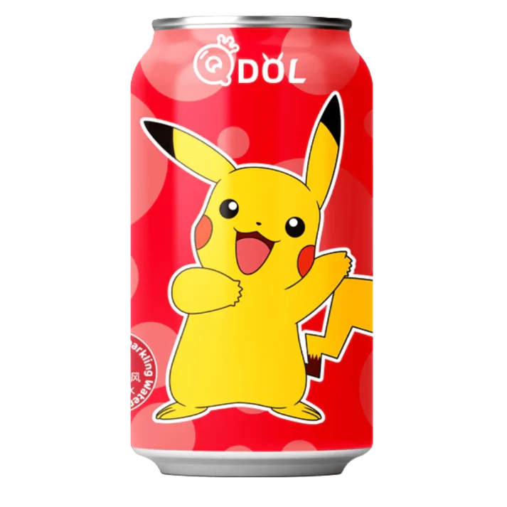 QDOL Pokémon Pikachu Sparkling Water (Strawberry Flavor) 330ml