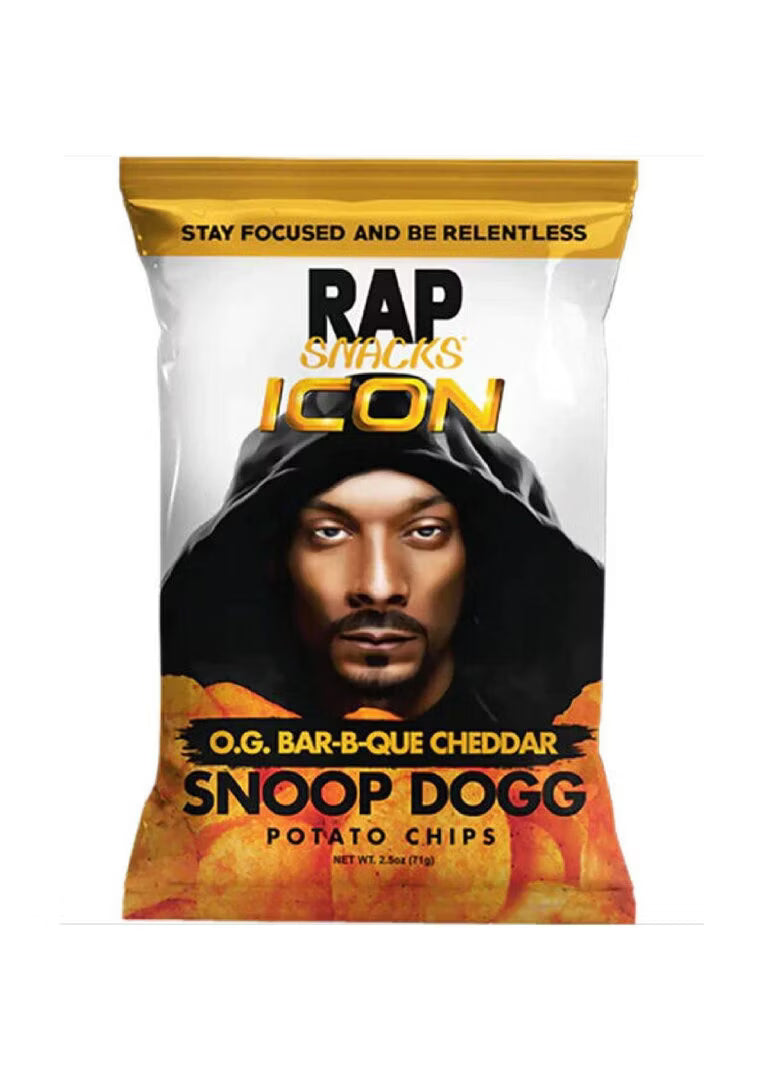 Rap Snacks Snoop Dogg BBQ Cheddar Flavour Chips 71g