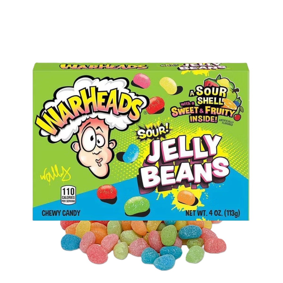 Warheads Sour Jelly Beans 113g