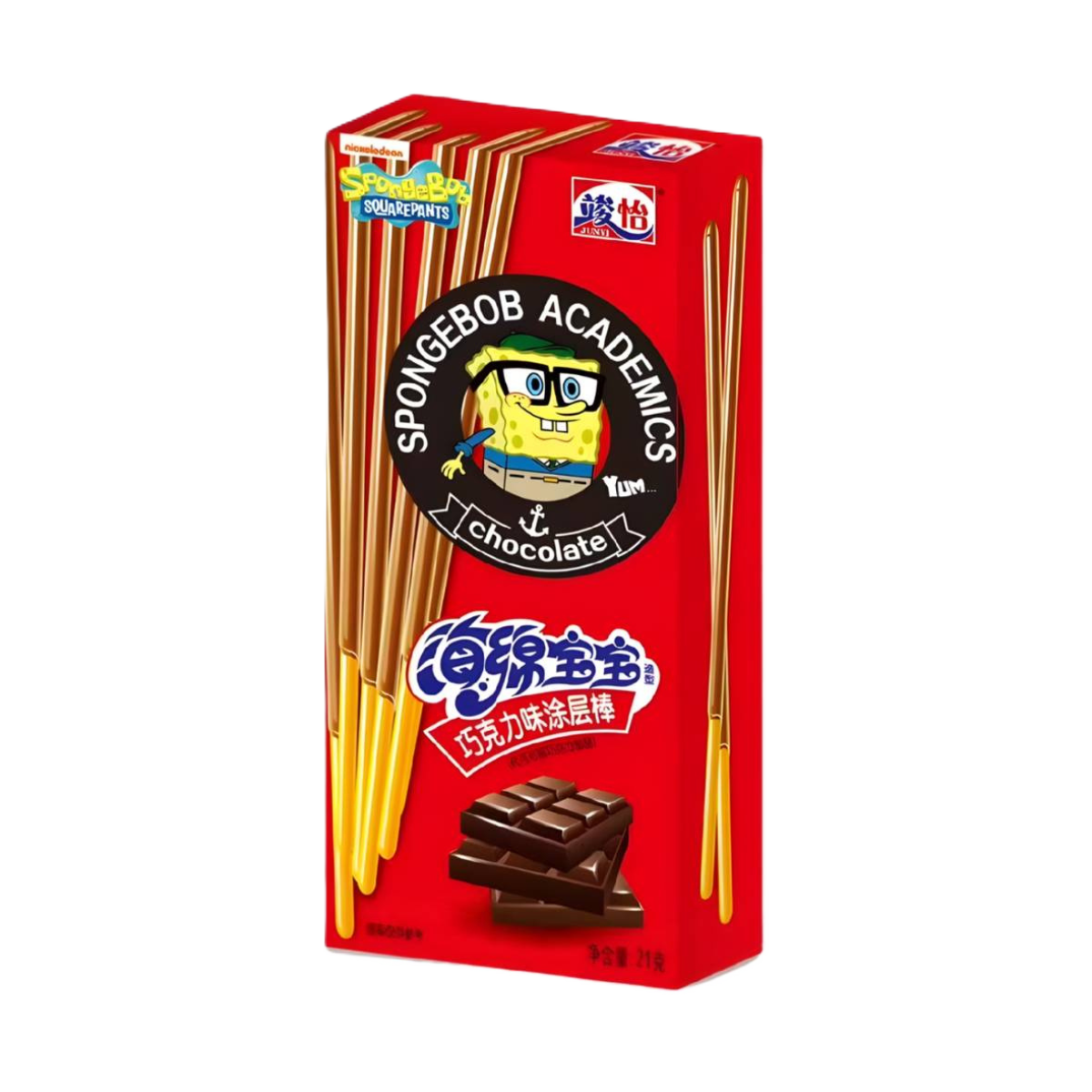 SpongeBob Chocolate Coated Sticks 21g