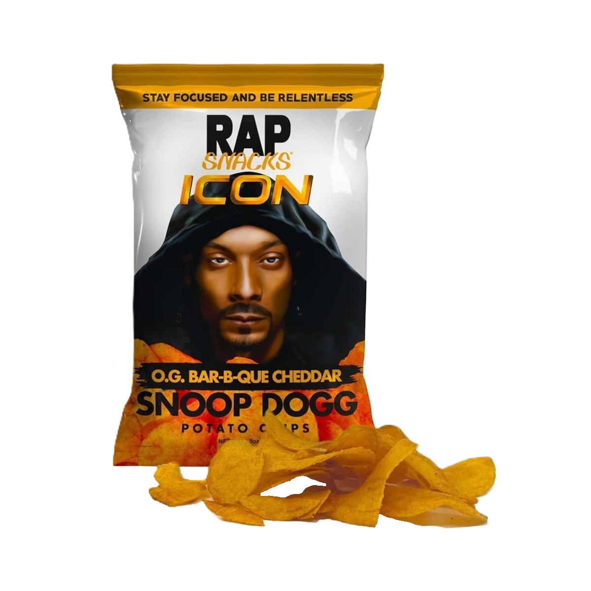 Rap Snacks Snoop Dogg O.G. Bar-B-Que Cheddar Chips BBQ & Chedda 71g