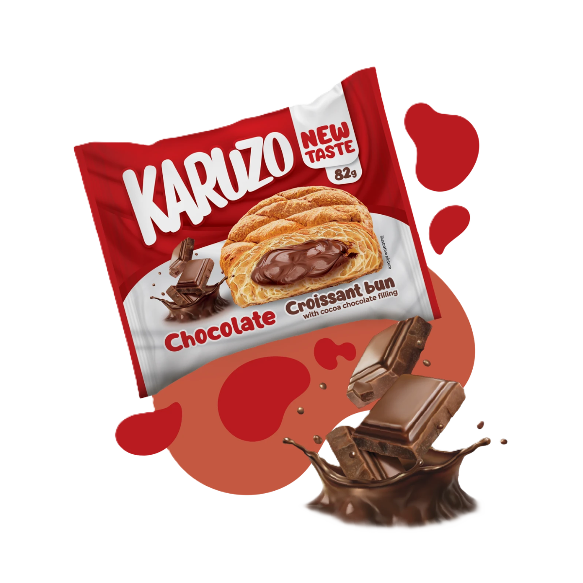 Karuzo New Taste Croissant bun Chocolate 82g