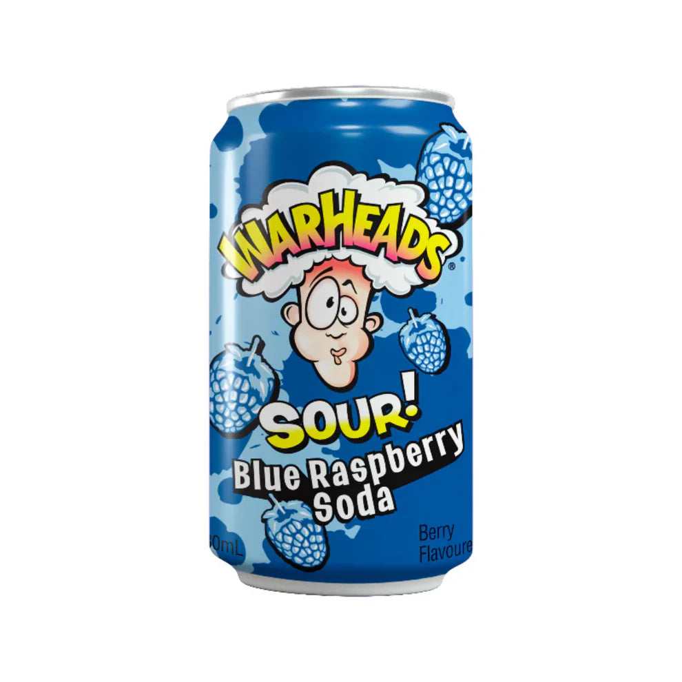 Warheads Blue Raspberry Sour Soda 330ml