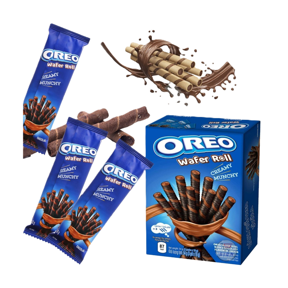Oreo Wafer Roll Creamy Munchy Chocolate 54g