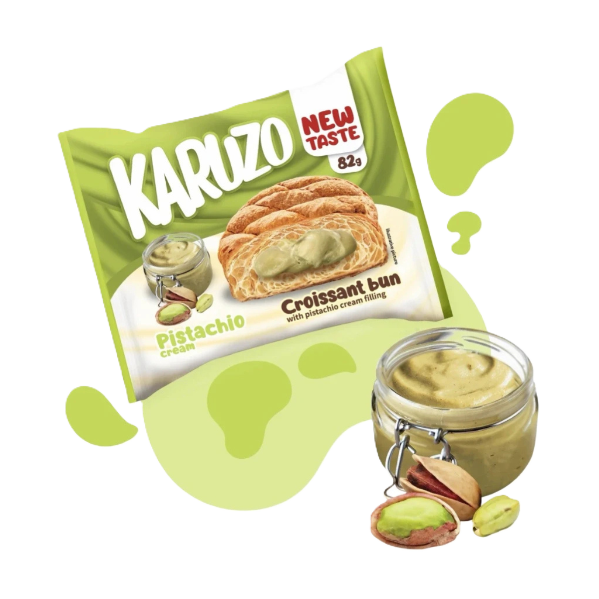 Karuzo New Taste Croissant bun Pistachio 82g